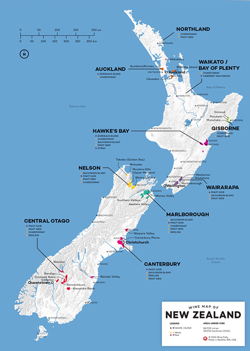 new zealand wine map