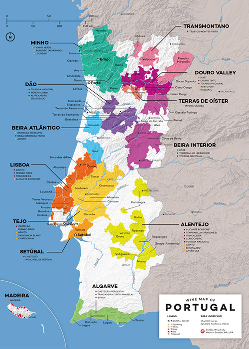 portugal wine map